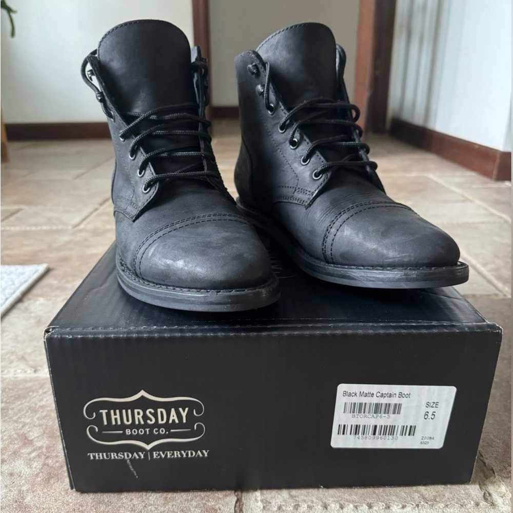 Thursday Boot Company. Captains matte black size 6.5